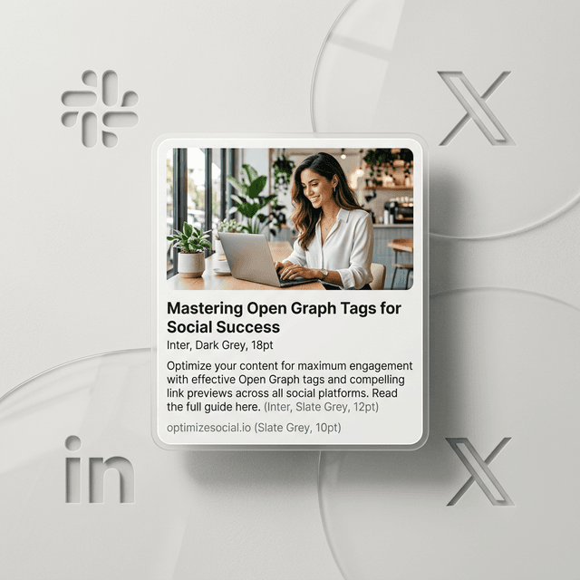 Social preview card audit showing Open Graph metadata and shared link previews