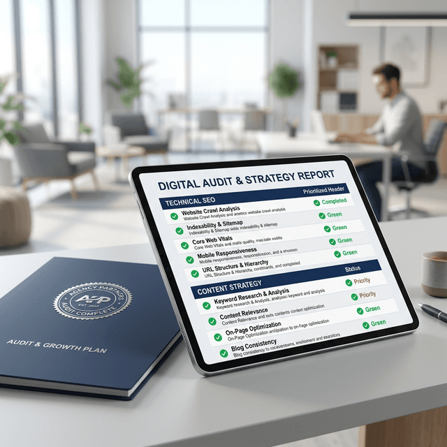 Agency audit workflow and client reporting dashboard