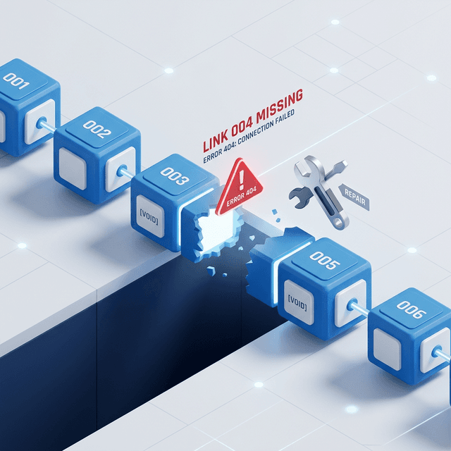 Technical SEO screen showing broken links and crawl issues across a website