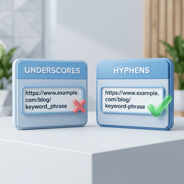 SEO planning board showing keyword phrases and URL structure decisions